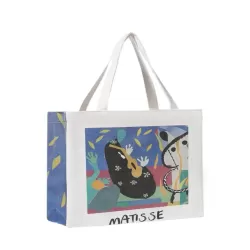 油畫風托特帆布袋