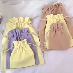 純色帆布抽繩袋 收納袋