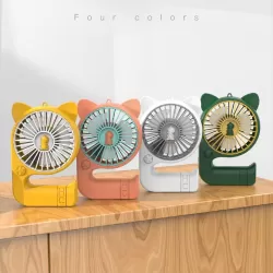 卡通恐龍帶燈檯面風扇