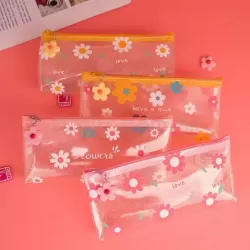 少女心花朵透明筆袋 HK$7.9
