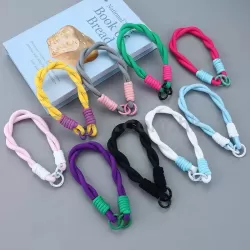 麻花掛繩短款手提繩