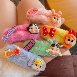 芭比毛絨髮夾
