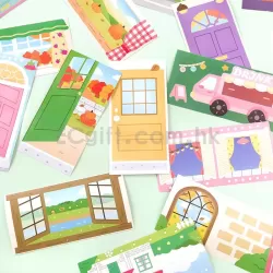 清新可愛室內外造景貼紙