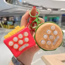 仿真薯條漢堡地鼠機鑰匙扣 HK$12.6