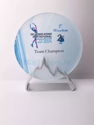 禮品編號：8249航空鋁框水晶獎座