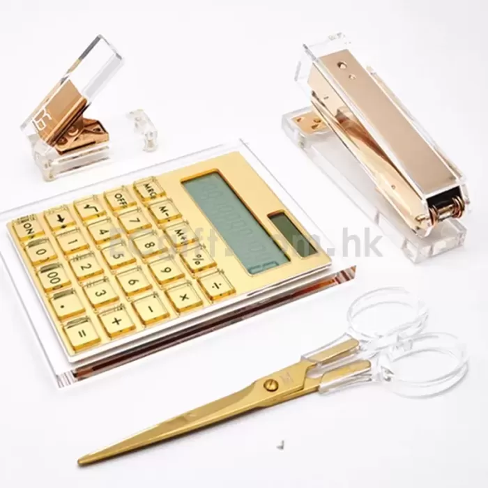金色計數機文具套裝
