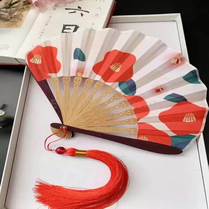 和風棉布摺扇