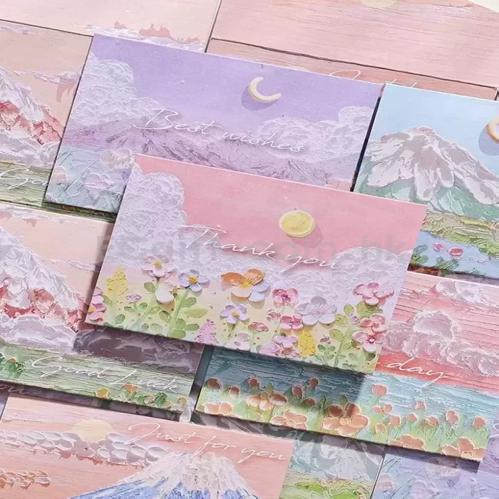 三摺油畫心意咭