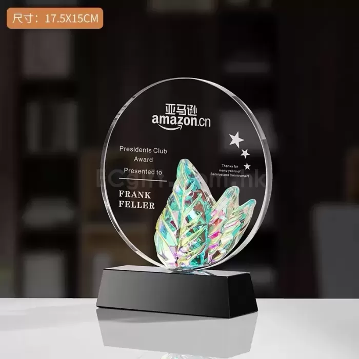 炫彩色水晶獎盃