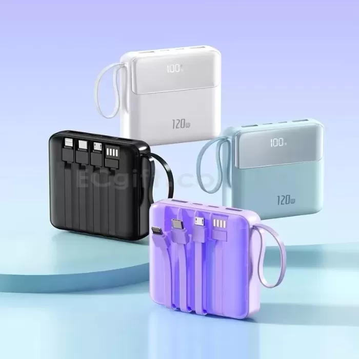 2W大容量自帶線超薄便攜移動電源