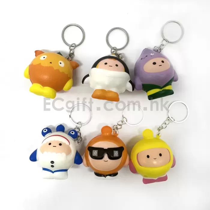 PU慢回彈捏捏樂減壓匙扣玩具 HK$3.9