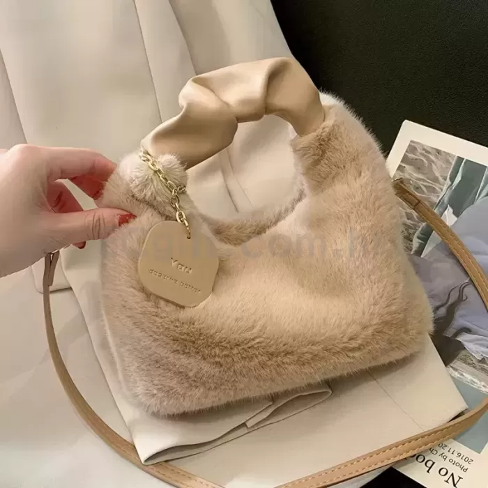 秋冬新款毛絨手提包