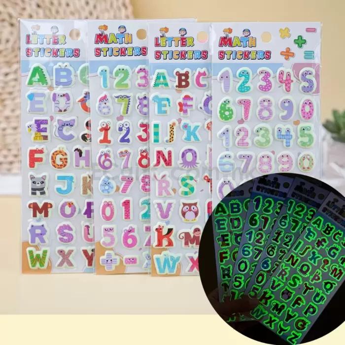 英文字母數字泡泡貼紙 HK$5.7