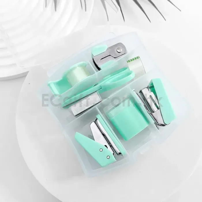 迷你塑膠盒文具套裝（八件套）