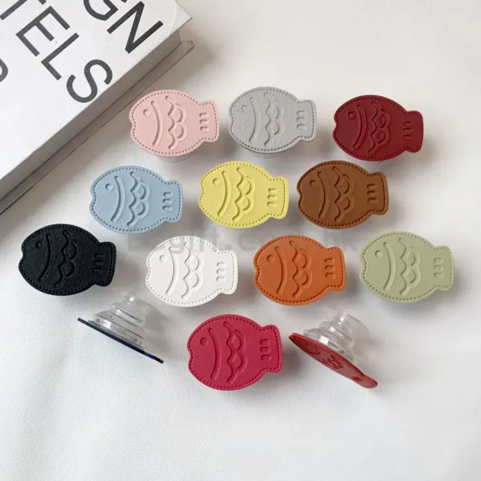 小魚皮質手機支架
